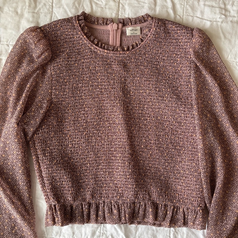 Wilfred Pink Textured Blouse